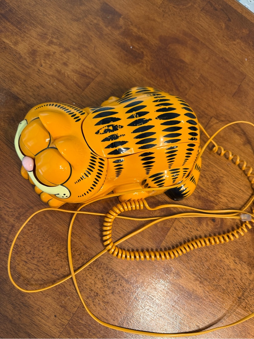 Vintage 1980s Tyco Garfield Landline Telephone Cat Phone Eyes Open Close TESTED - Picture 2 of 10